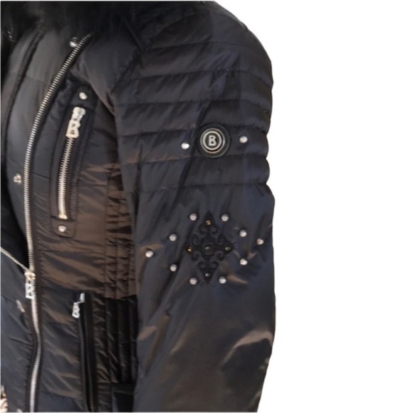 BOGNER - ‘Studded Black/leopard’ Luxury ski jacket. SM/6. EUC (never skied in). - Picture 7 of 16